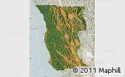 Satellite Map of Mendocino County, lighten