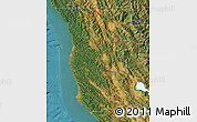 Satellite Map of Mendocino County