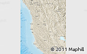 Shaded Relief Map of Mendocino County