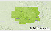 Physical 3D Map of Lincoln County, lighten