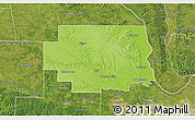 Physical 3D Map of Lincoln County, satellite outside