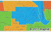 Political 3D Map of Lincoln County