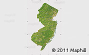 Satellite Map of New Jersey, cropped outside