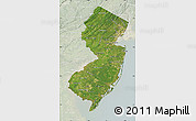 Satellite Map of New Jersey, lighten