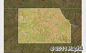 Satellite Map of Harper County, darken