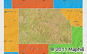 Satellite Map of Harper County, political outside