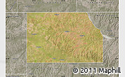 Satellite Map of Harper County, semi-desaturated