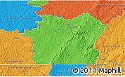 Political 3D Map of Fayette County