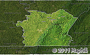 Satellite 3D Map of Fayette County, darken