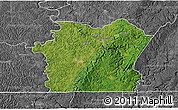 Satellite 3D Map of Fayette County, desaturated