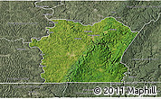 Satellite 3D Map of Fayette County, semi-desaturated