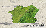 Satellite 3D Map of Fayette County, shaded relief outside