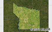 Satellite Map of Smith County, darken