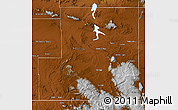 Physical Map of Carbon County