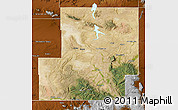 Satellite Map of Carbon County, physical outside