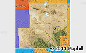 Satellite Map of Carbon County, political outside