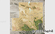 Satellite Map of Carbon County, semi-desaturated