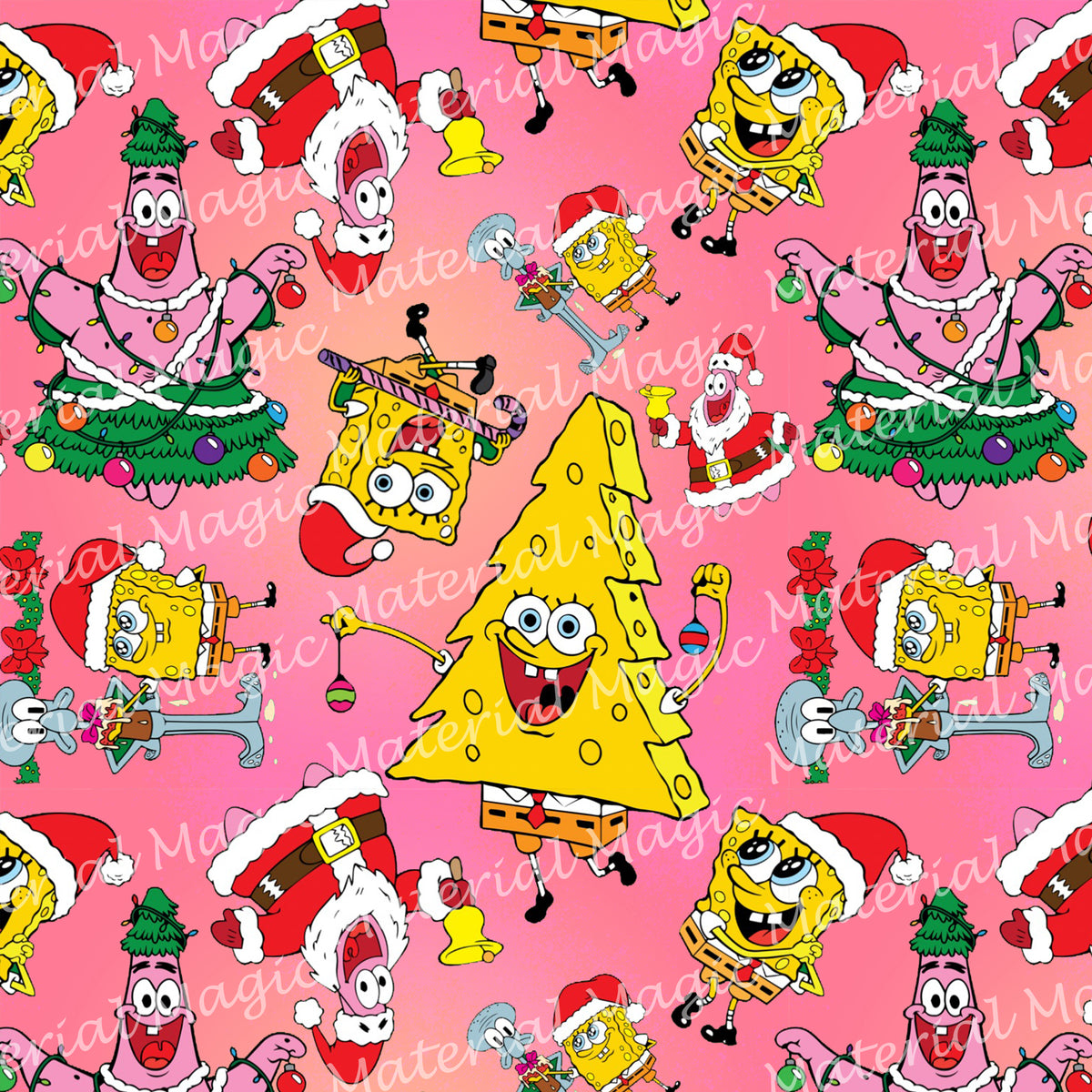 Spongy Xmas Pink Design Vinyl – Material Magic image.