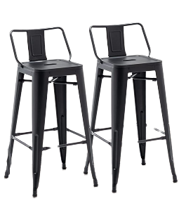 TONGLI 30“ Metal Bar Stools Set of 4