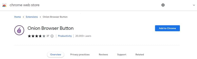 Add Onion Browser Button from Chrome Web Store