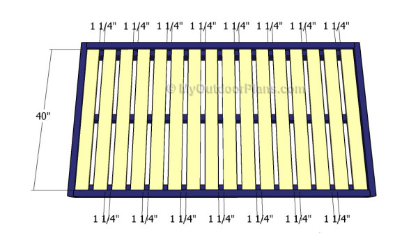 Attaching the support slats