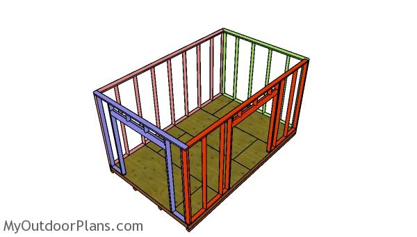 Assembling the shed frame