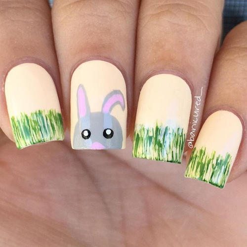 grass-rabbit-easter-nail-design