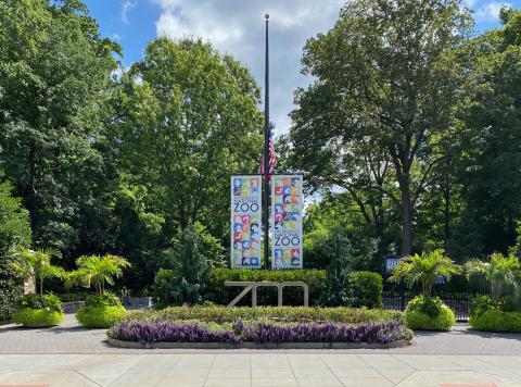 The entrance gate at the Smithsonian's National Zoo