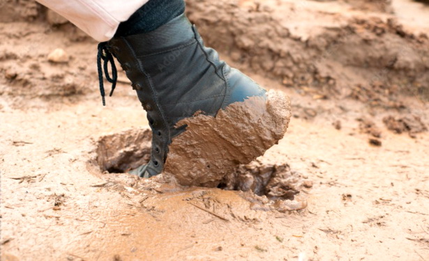 stuck in mud