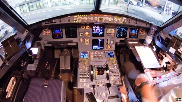 Interior view of cockpit