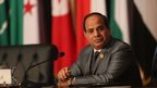 Egyptian President Abdel Fattah al-Sisi chairs an Arab foreign ministers meeting during an Arab summit