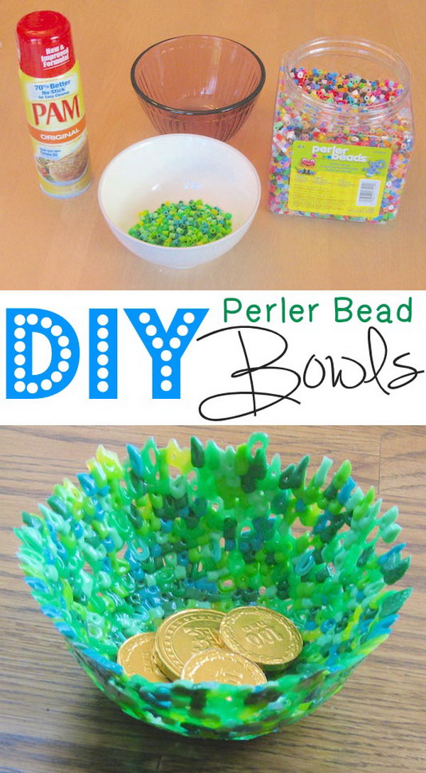 Perler Bead Bowls. Get the tutorial 