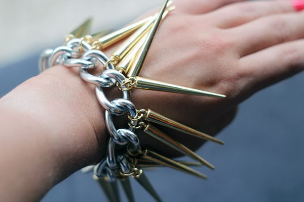 DIY Spike Bracelet 