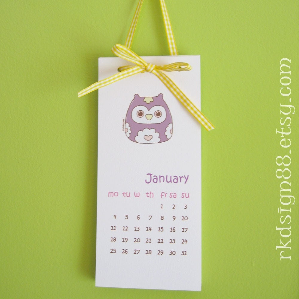 rkdsign88 cute & fun arts My New Printable Monthly Cute Wall Calendar