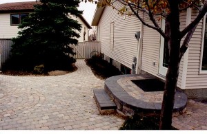 Custom Brick Outdoor Steps & Brick Pavers Backyard Patio