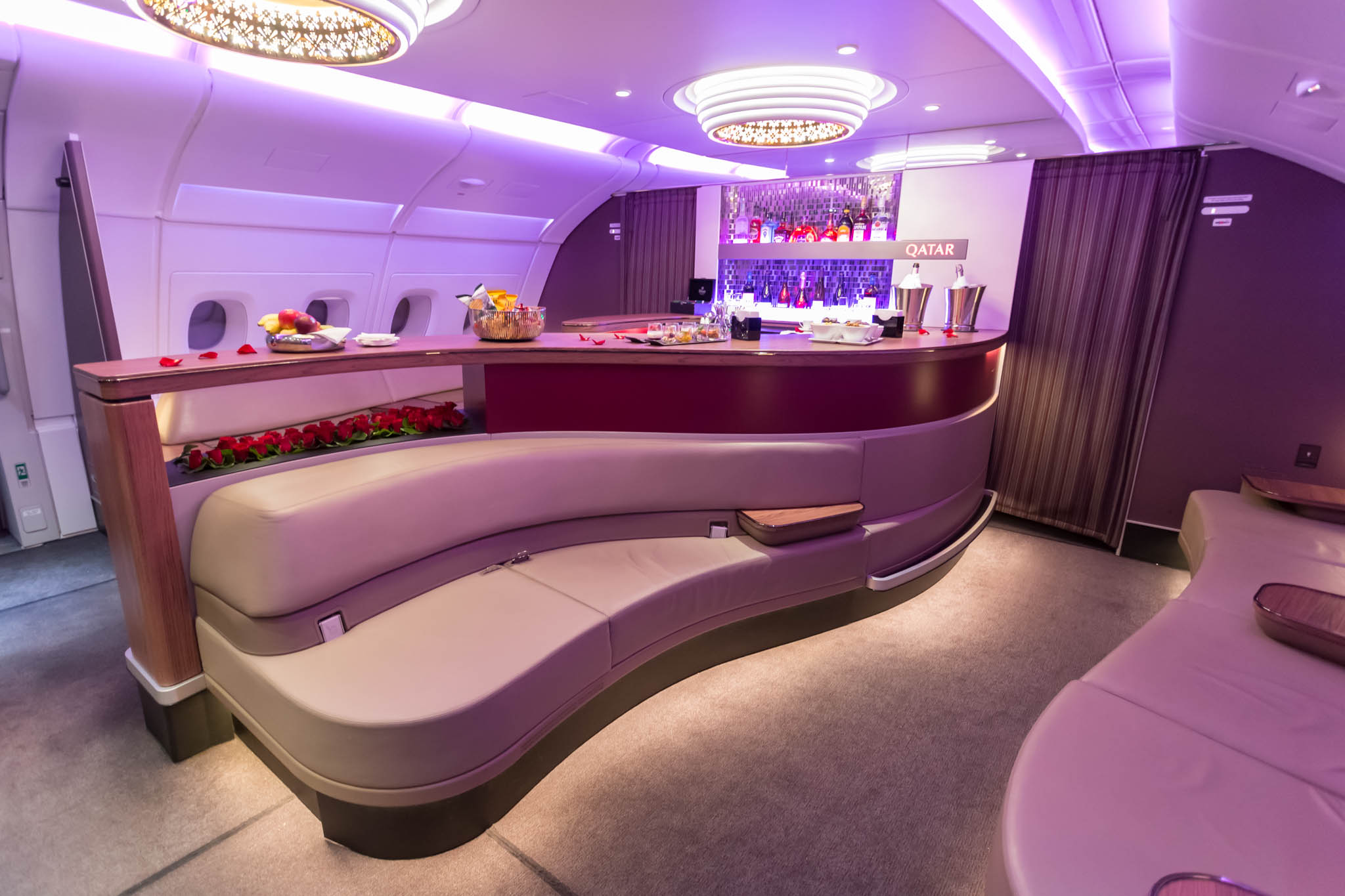 a bar in a plane