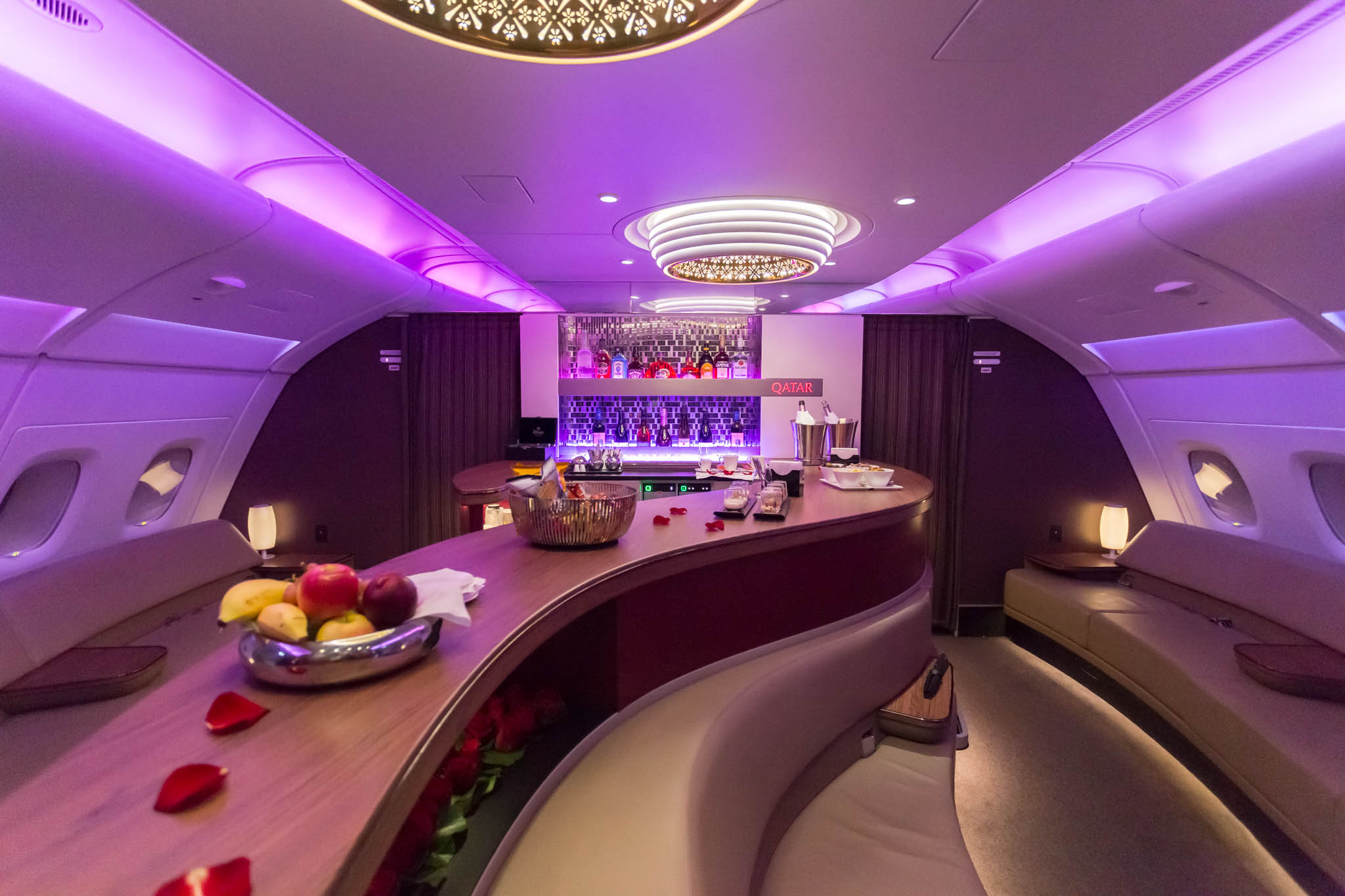 a bar in a plane