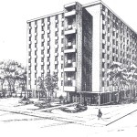 Rendering of the Parkview Apartments, 4494 West Pine Boulevard, 1970. Source: St. Louis Housing Authority.