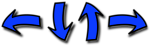 Illustration of blue arrows