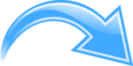 Illustration of a blue curved arrow