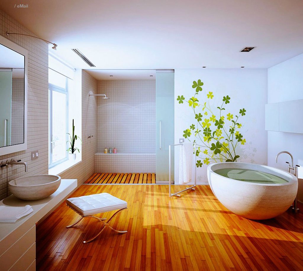 sweet natural antique bathroom wooden floor