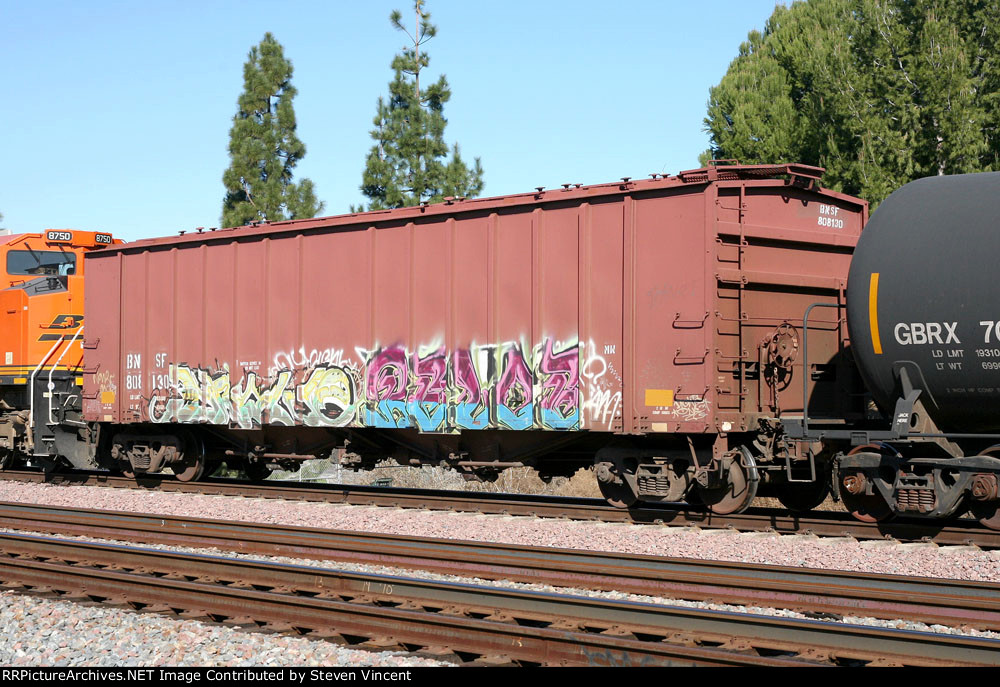 BNSF 808130 front buffer car on ethanol train.