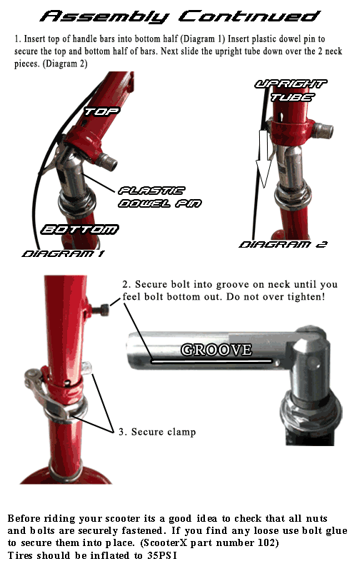 Page 3 ScooterX Dirt Dog and X-Racer Manual