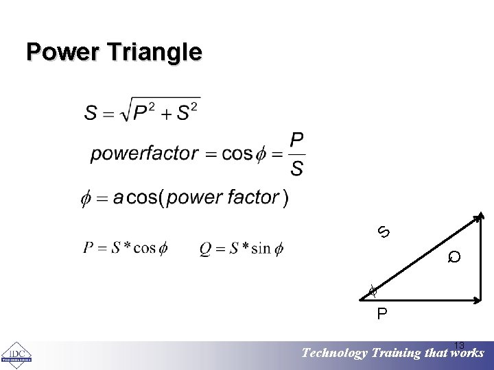 Power Triangle S Q f P 13 Technology Training that works 