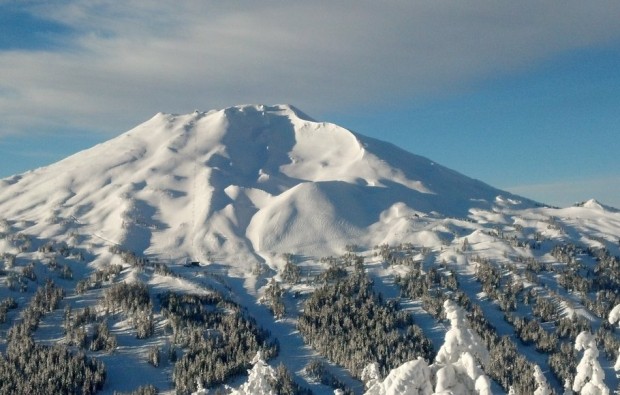 It snows a lot a Bachelor in Oregon.