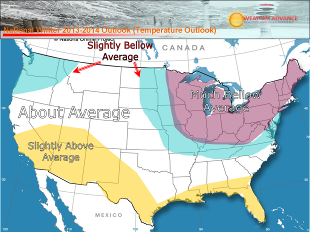 weatheradvance.com temperature forecast for winter 2014