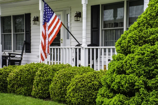 White Colonial House