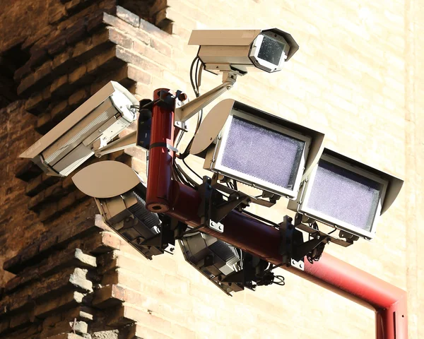 Special lamps for camera controlling crimes in city