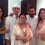 Faisal Khan with his mother and siblings