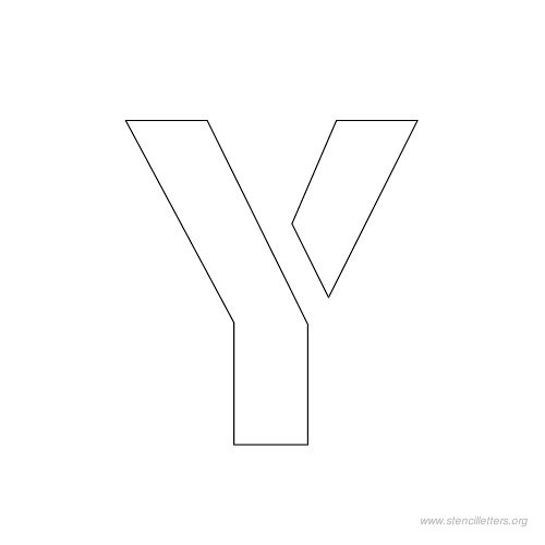 1 inch stencil letter y